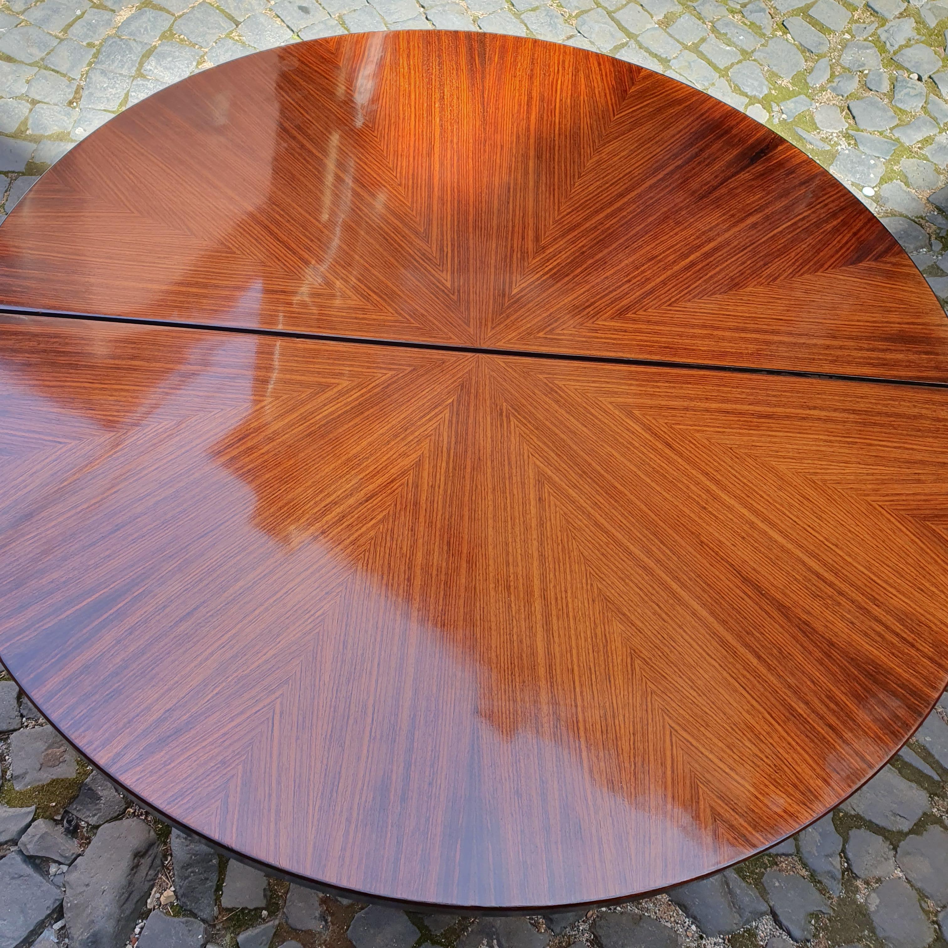 Mid-Century Modern Round Extendable Dining Table by Ico Parisi for Mim Italy For Sale 7