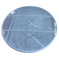 Mid Century Modern Round Foldup Mesh Top Table by Russell Woodard C1960