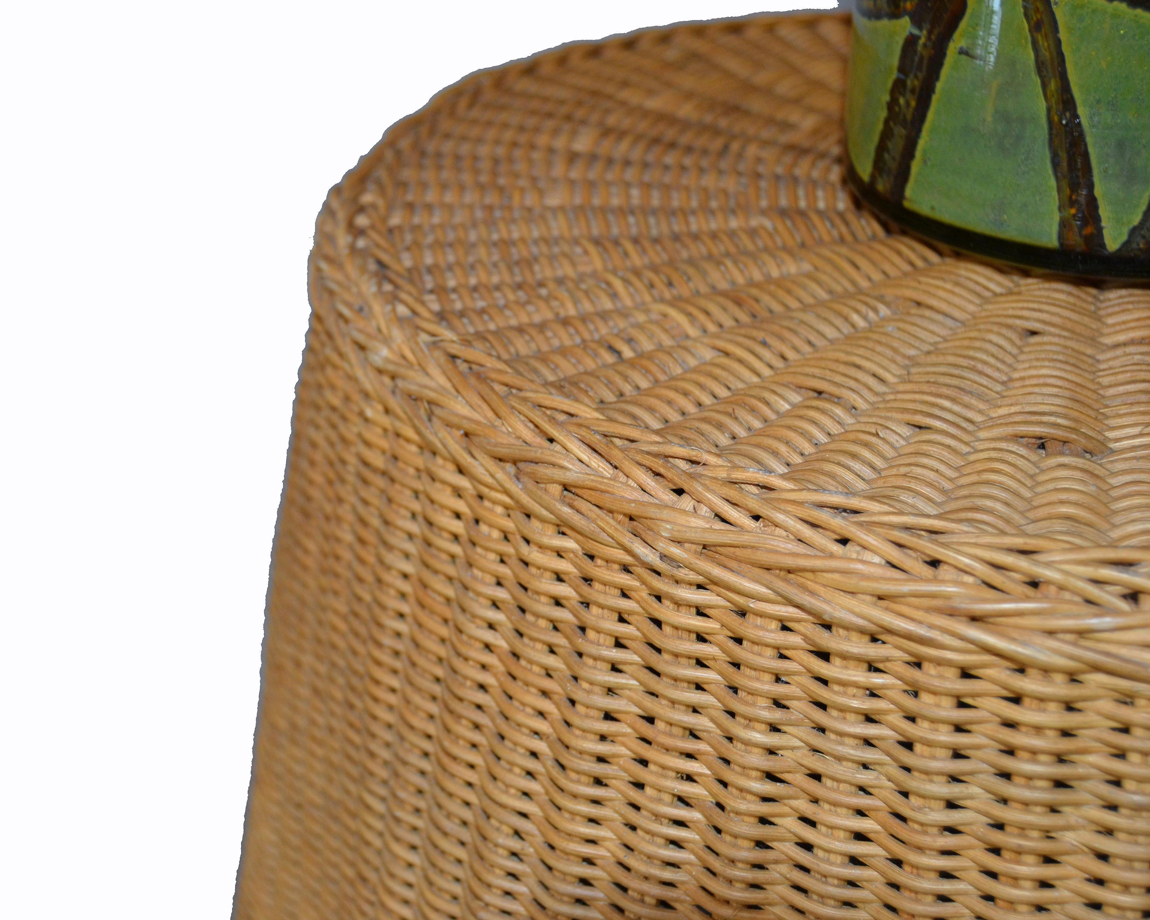 round wicker coffee tables