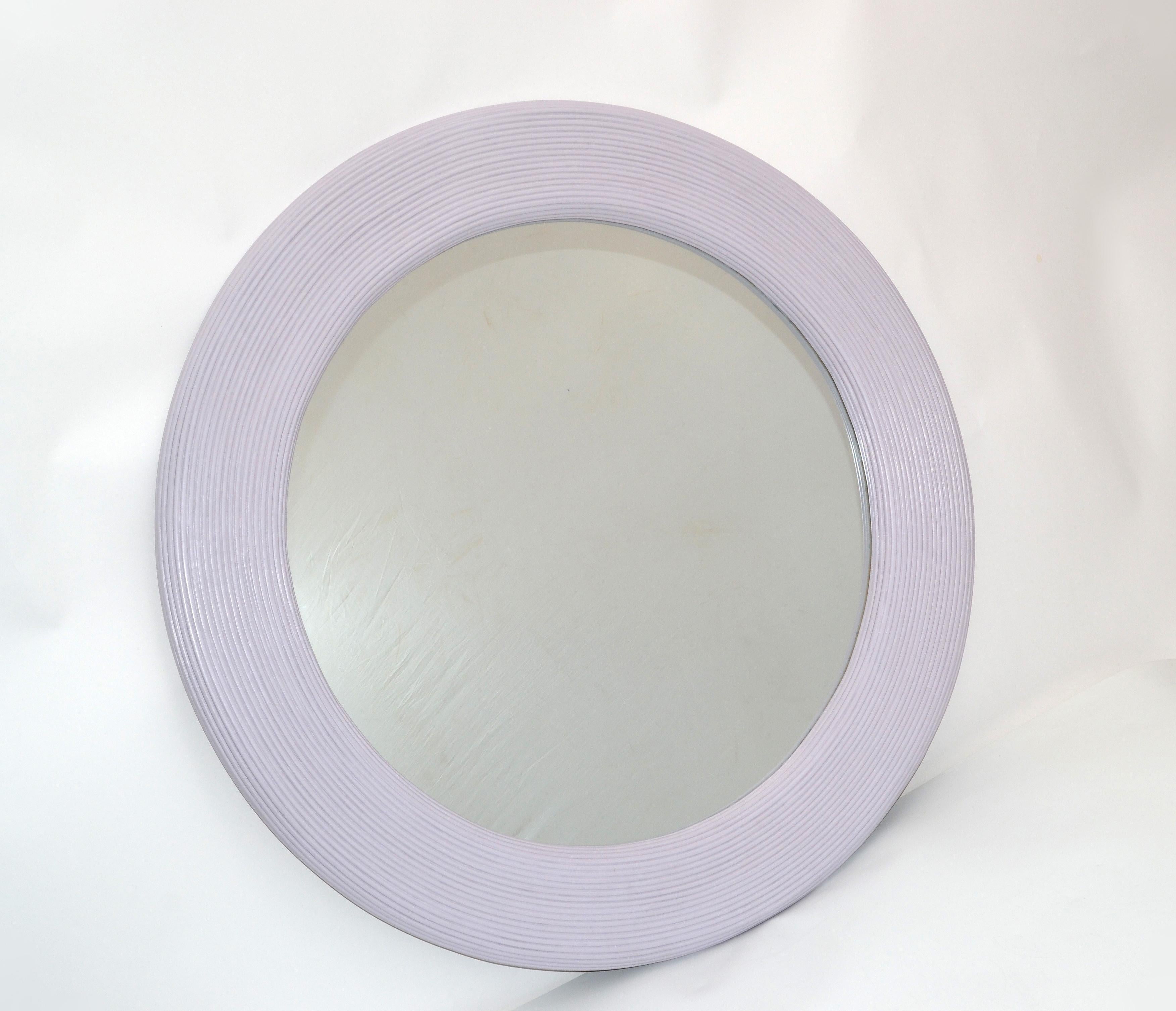 purple wall mirror