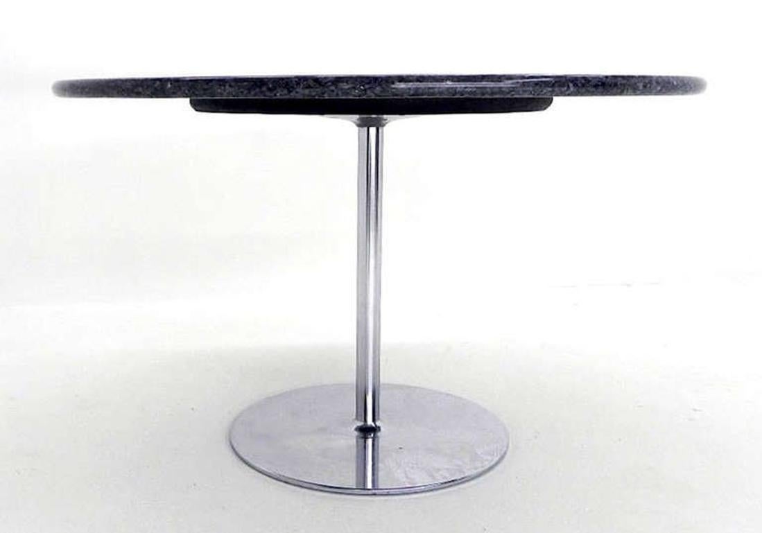Mid-Century Modern Mid Century Modern Round Iridescent Granite Tulip Base Dining Center Table MINT! For Sale