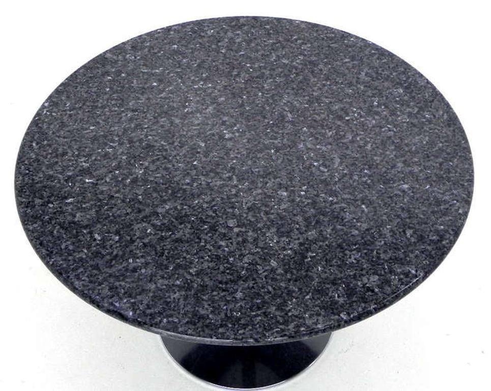 American Mid Century Modern Round Iridescent Granite Tulip Base Dining Center Table MINT! For Sale
