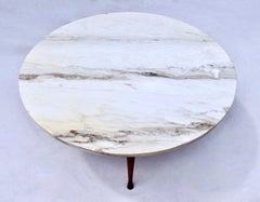 Mid Century Modern Round Italian Marble Cocktail Table