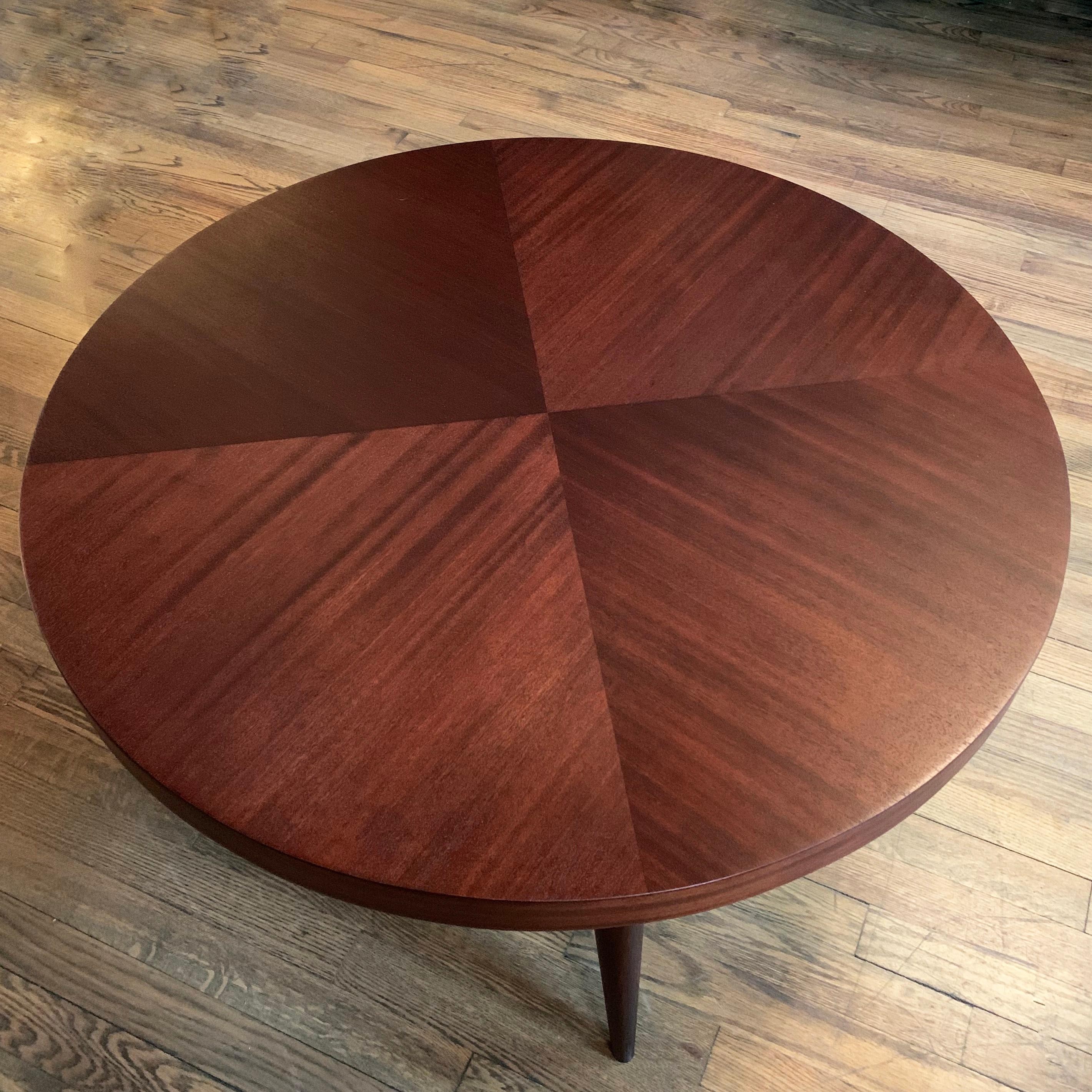 round mid century coffee table