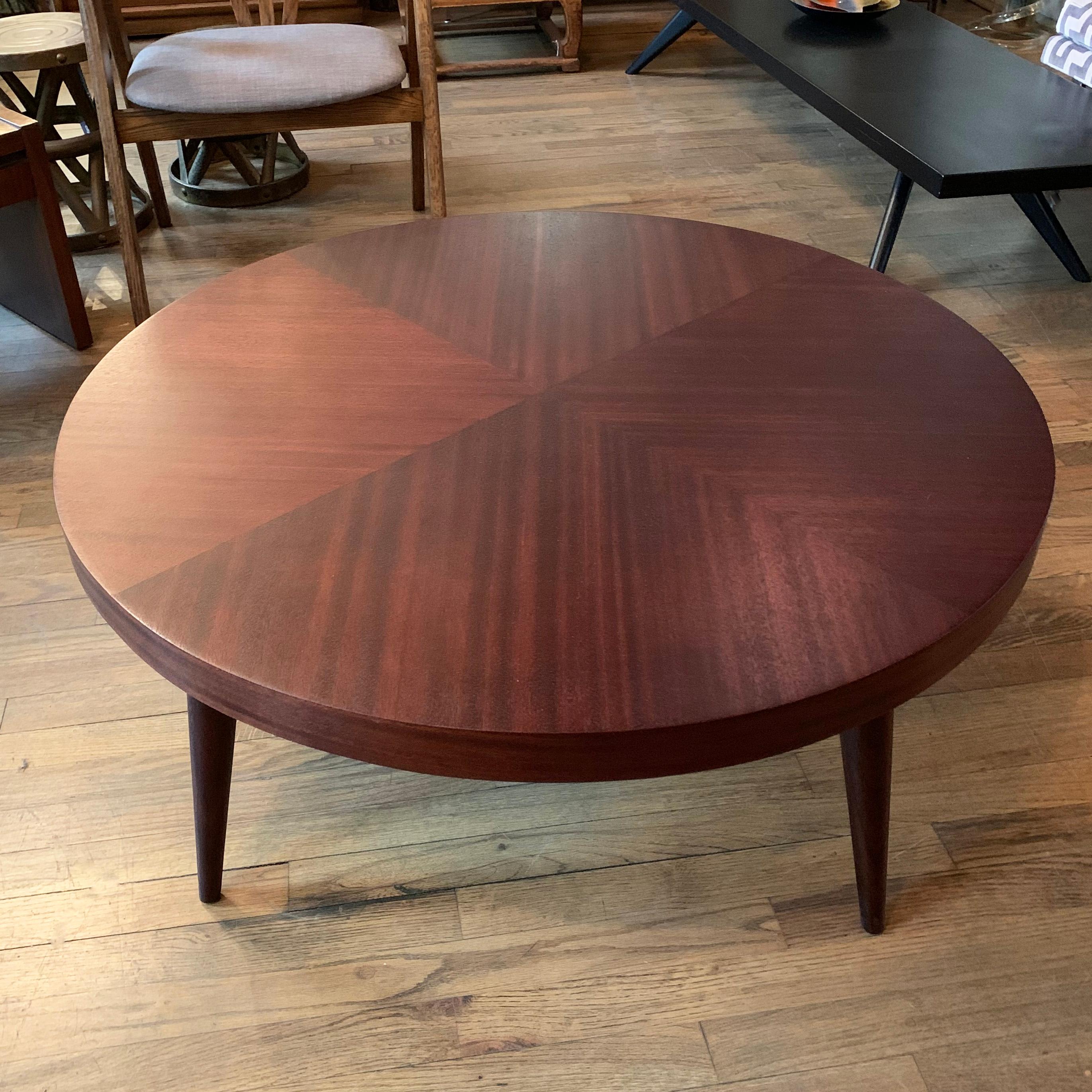 mahogany coffee table round