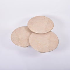 Mid-Century Modern Round Marble Coffee Tables, Italy, 1970, Set of Three
