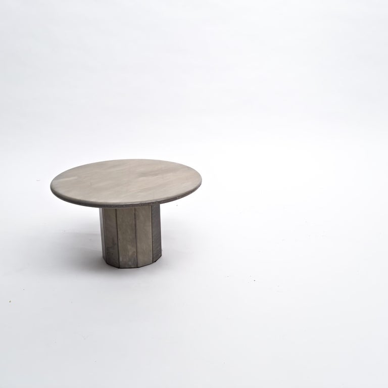 MidCentury Modern Round Marble Coffee Tables, Italy, 1970, Set of