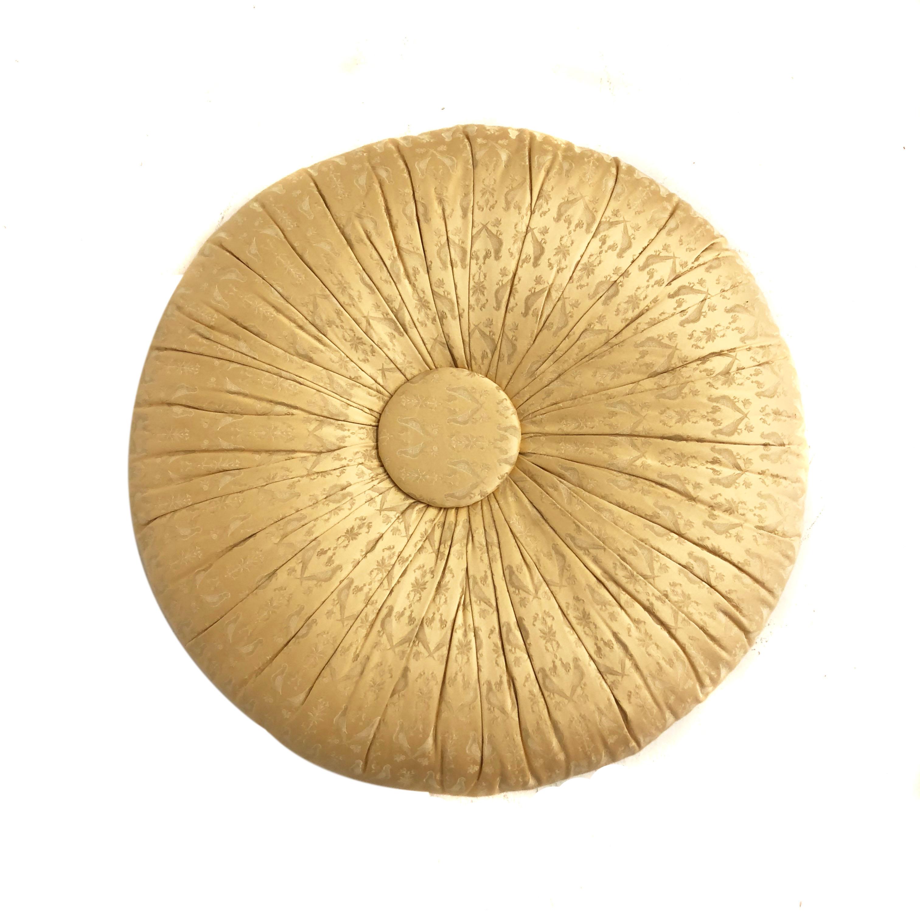 20th Century Mid-Century Modern Round Ottoman or Pouf For Sale