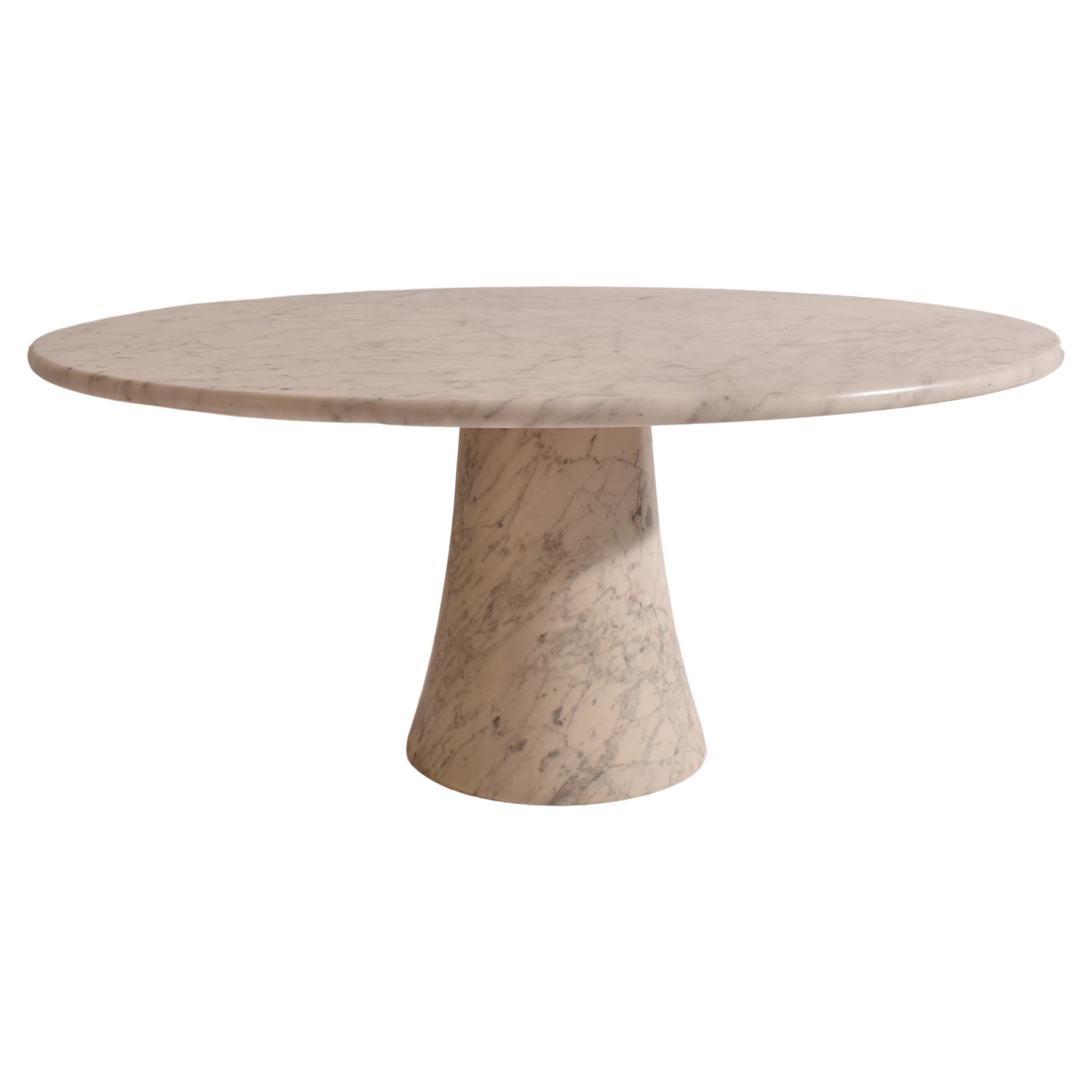 Mid Century Round Marble Coffee Table at 1stDibs