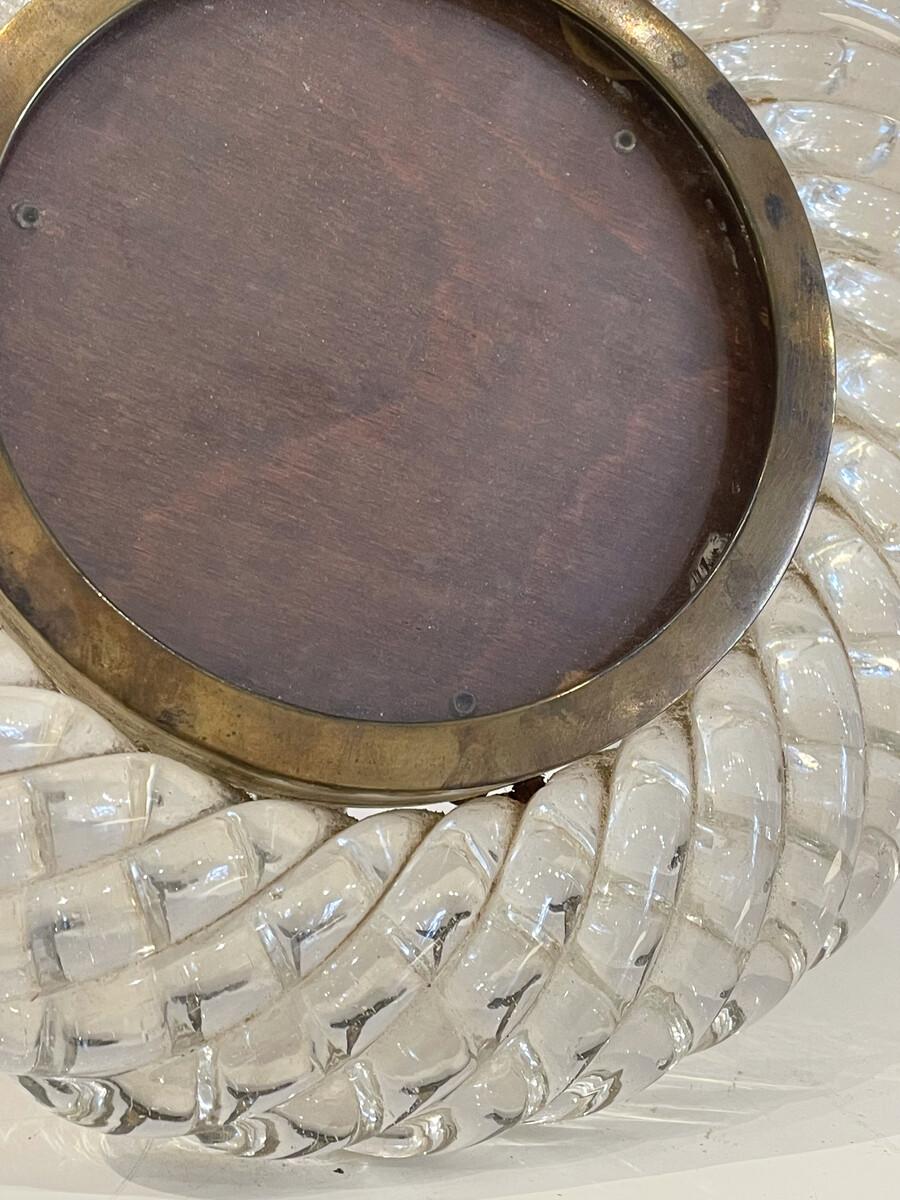 Mid-Century Modern Round Picture Frame by Carlo Scarpa for Venini, 1950s In Good Condition For Sale In Brussels, BE