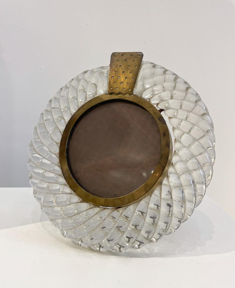 Mid-Century Modern Round Picture Frame by Carlo Scarpa for Venini, 1950s For Sale 1