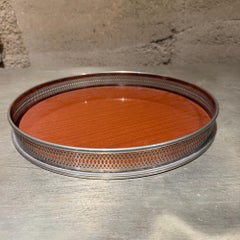 Mid-Century Modern Round Serving Butler's Tray Eales of Sheffield