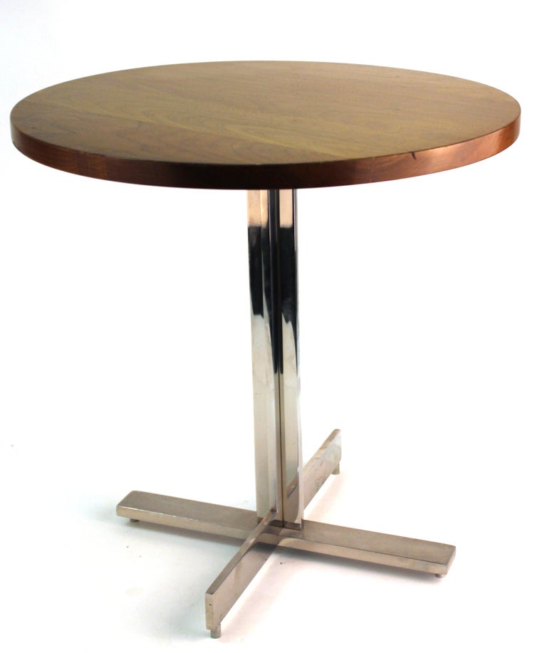 MidCentury Modern Round Side Table in Style of Hans Eichenberger at