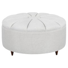 Mid-Century Modern Round Sunburst Ottoman, 1960s