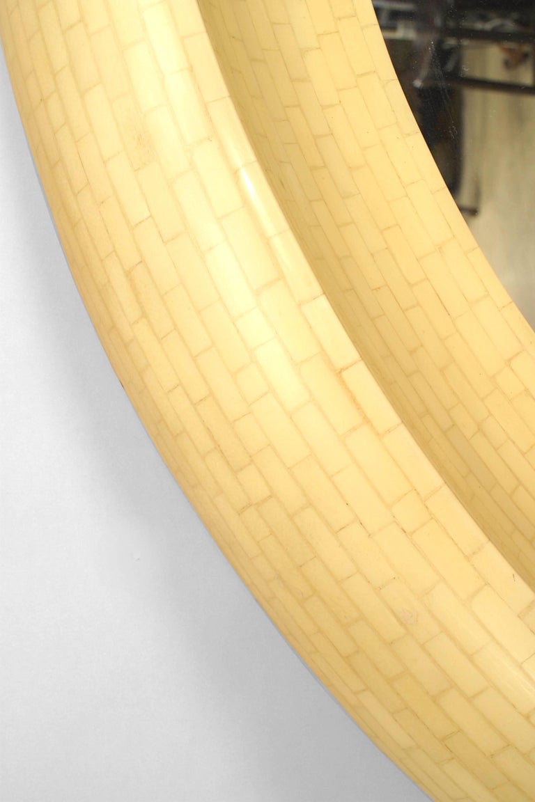 Mid-Century Modern Round Wall Mirror For Sale at 1stDibs