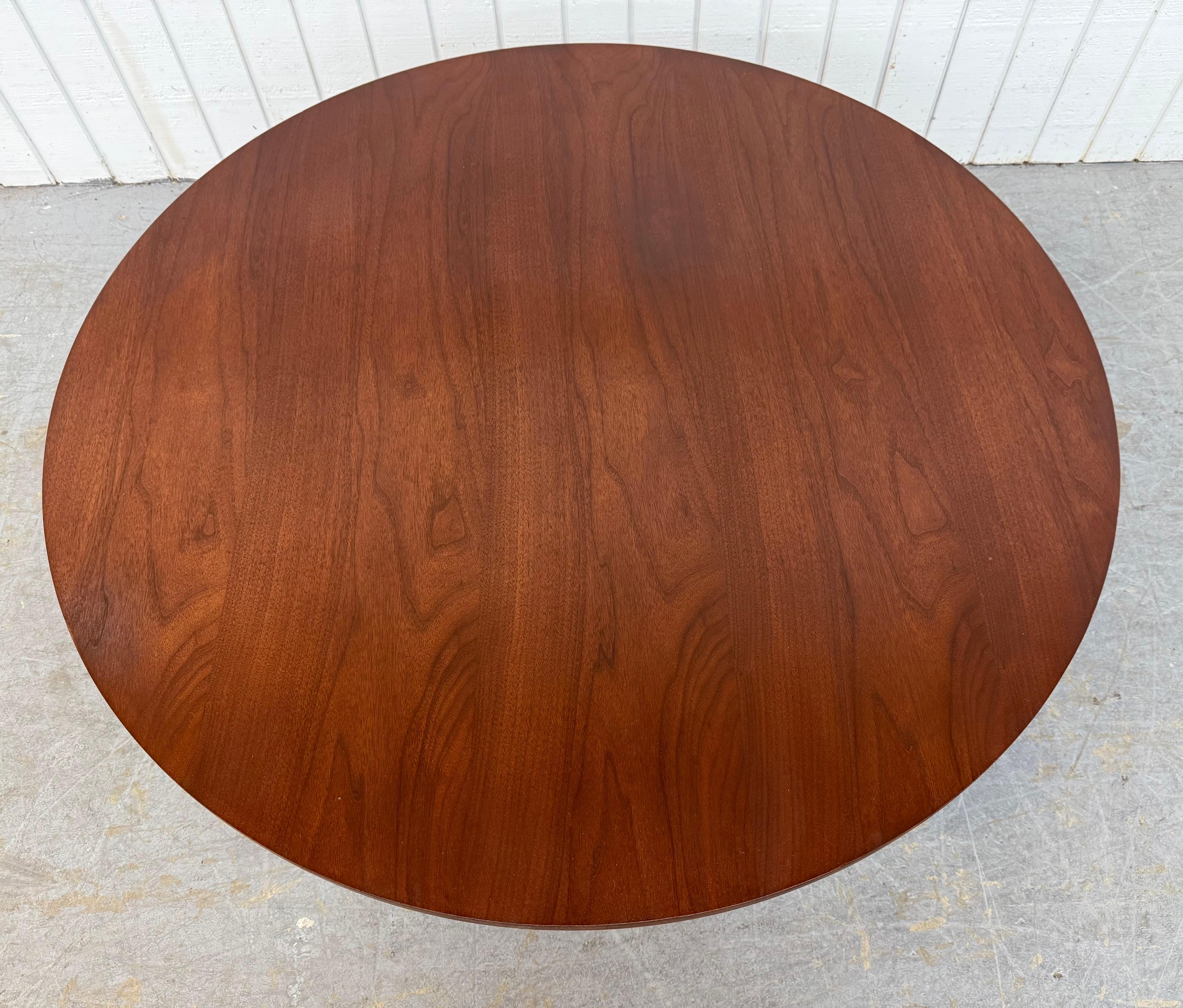 Mid-20th Century Mid-Century Modern Round Walnut Coffee Table For Sale