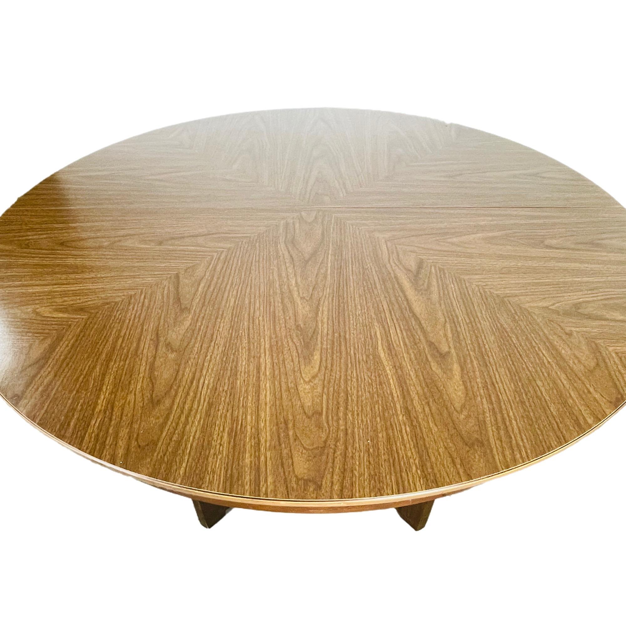 walnut round dining table