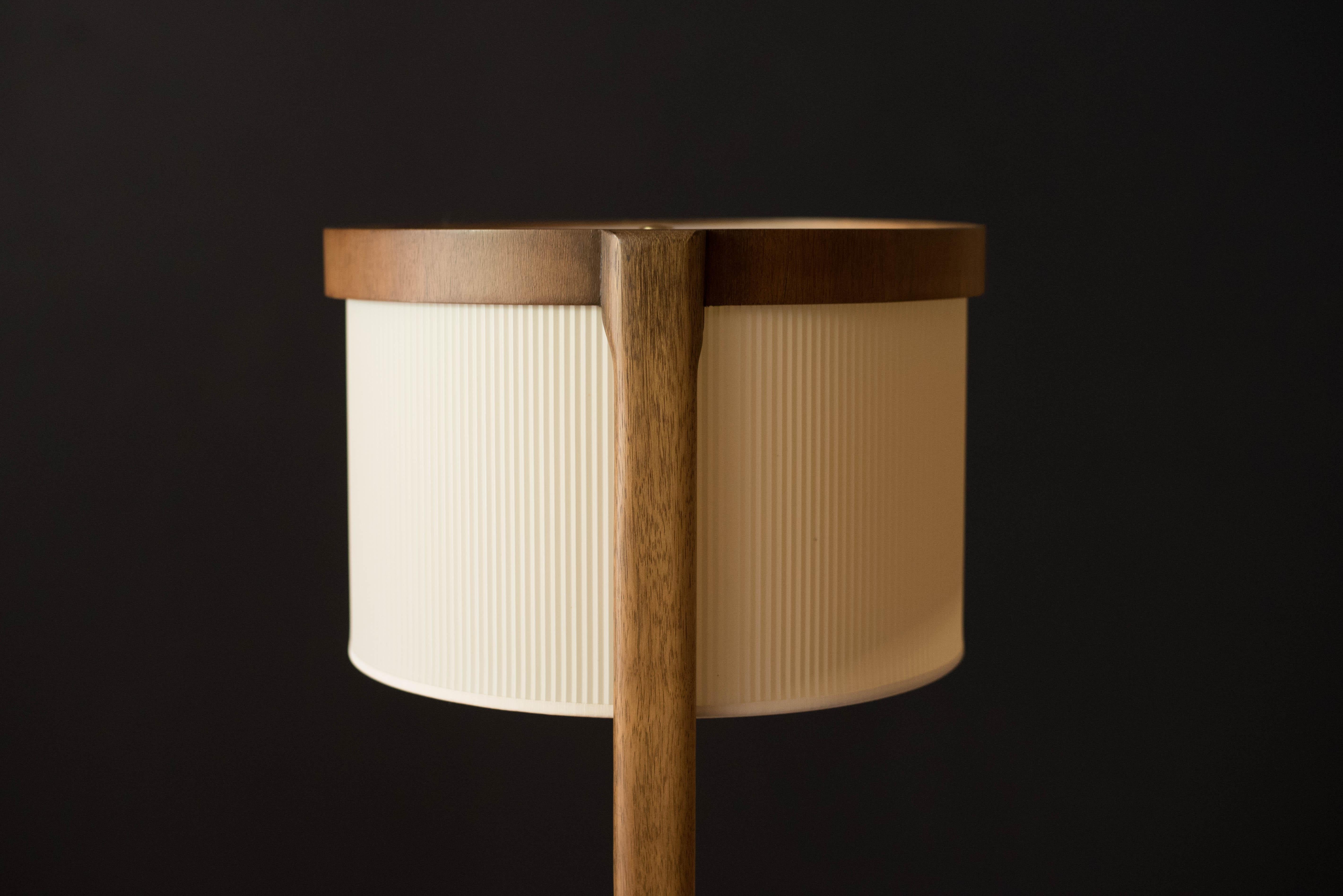 Mid-20th Century Mid Century Modern Round Walnut Floor Lamp with End Tables by Modeline