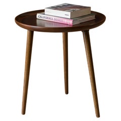 Mid Century Modern Round Walnut Tripod End Table by Anton Kildebergs Møbelfabrik