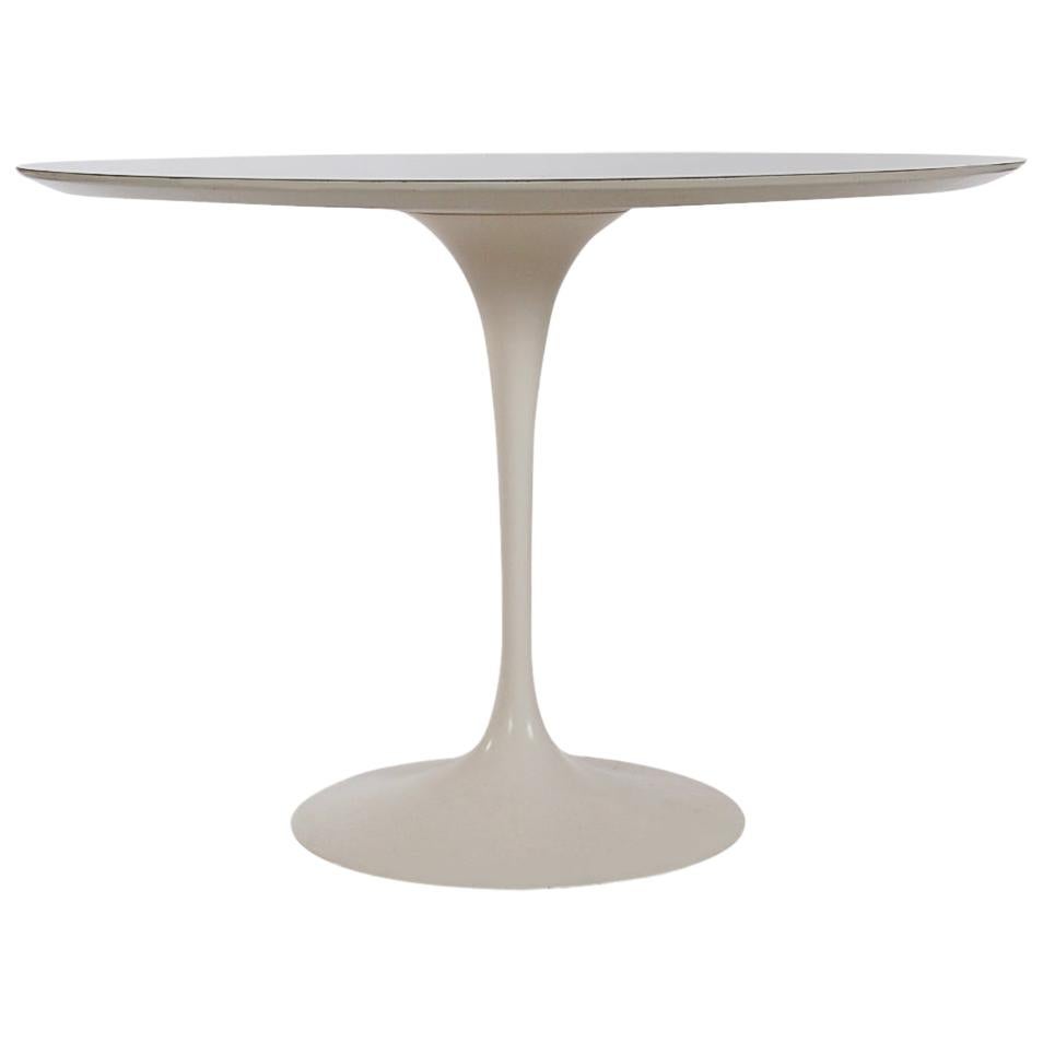 Eero Saarinen style Tulip Euro knoll mid century modern White dining table 40"