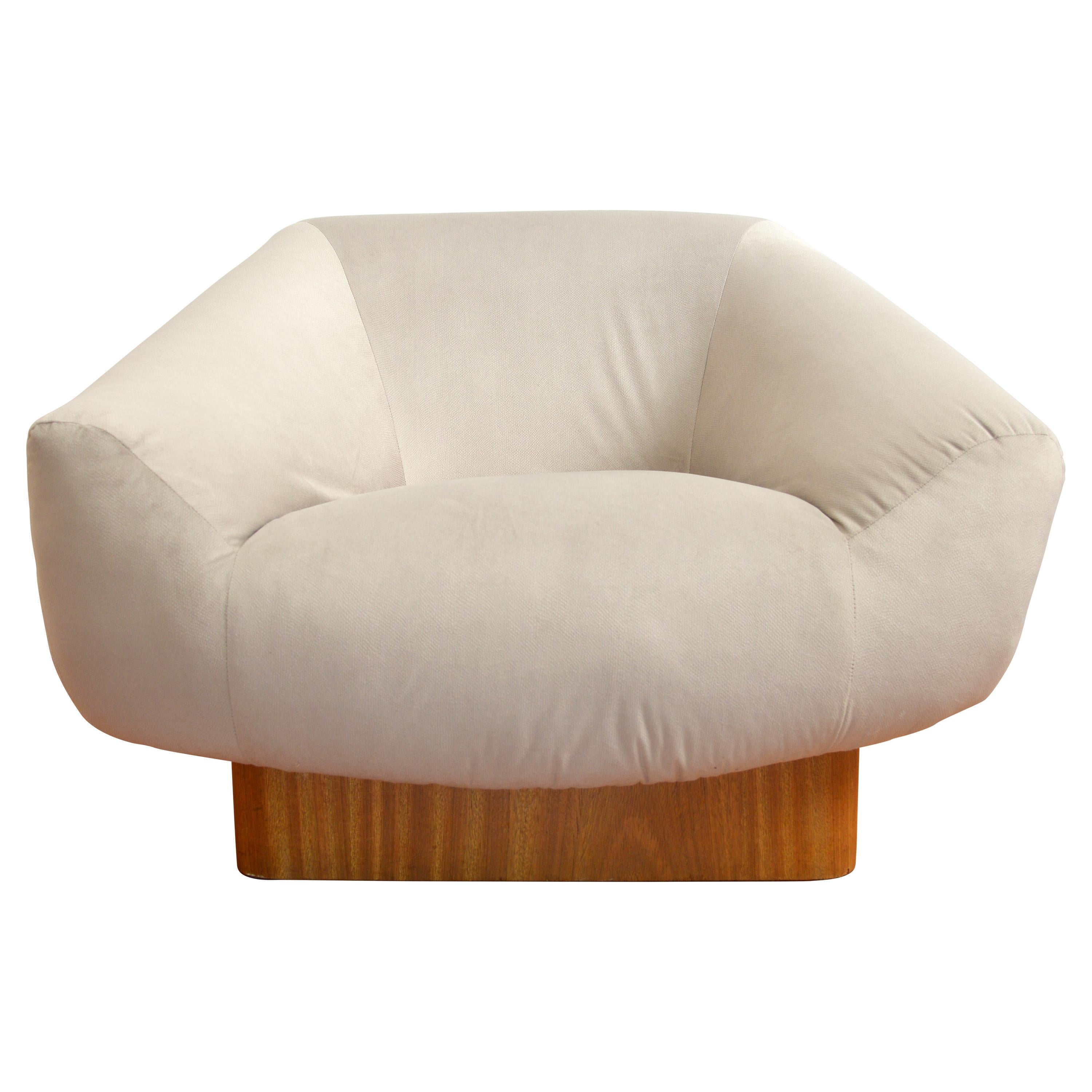 Mid-Century Modern Rounded Armchair