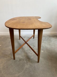 Mid-Century Modern Rounded Wood Desk