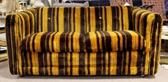 Mid-Century Modern Rowe Pair of Tufted Sofas Loveseats Baughman Era, 1970s