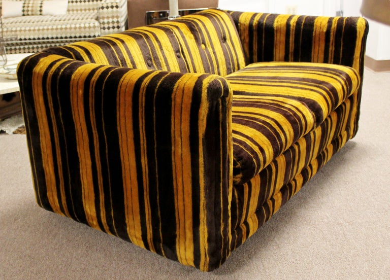 MidCentury Modern Rowe Pair of Tufted Sofas Loveseats Baughman Era