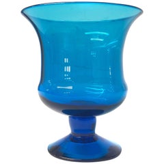 Mid-Century Modern Royal Blue Art Glass Vase