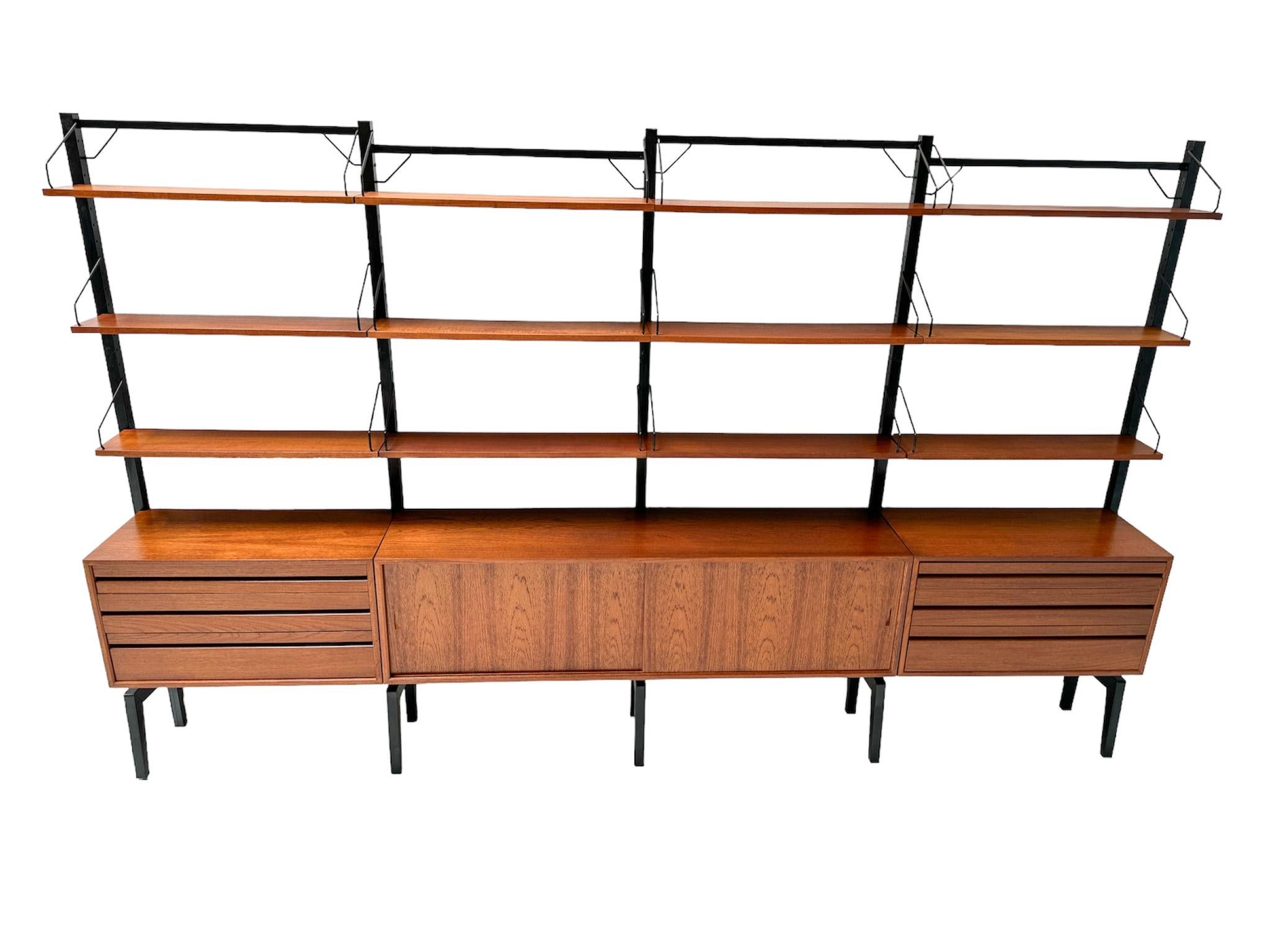 Danish  Mid-Century Modern Royal Free Standing Wall Unit by Poul Cadovius, 1960s