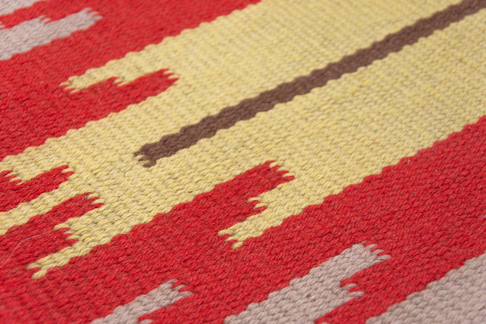 Fabric Mid-Century Modern Rug Kelim, 1960s For Sale