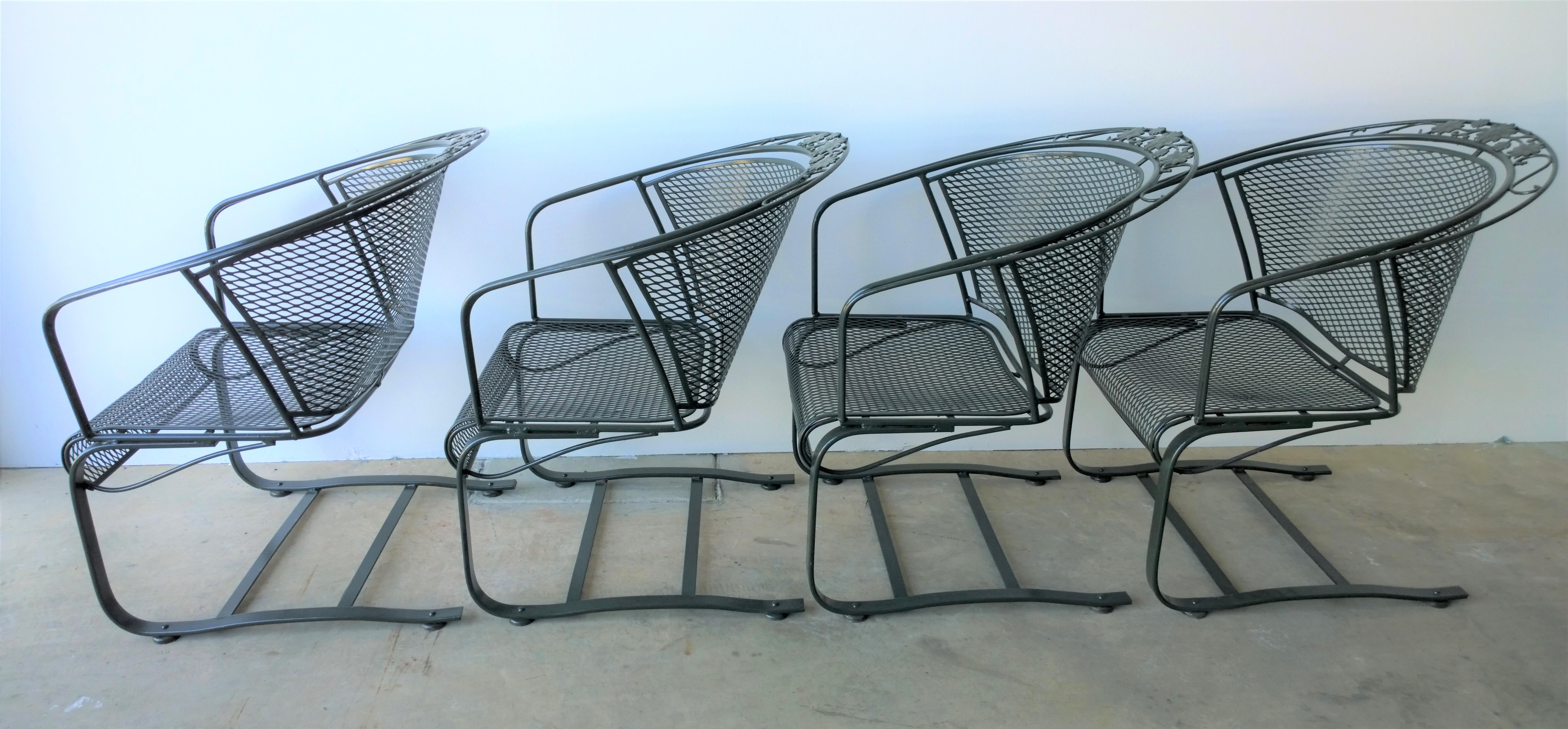 Mid-Century Modern Russell Woodard Arnold Palmer Patio Set of 4 Chairs and Table 4