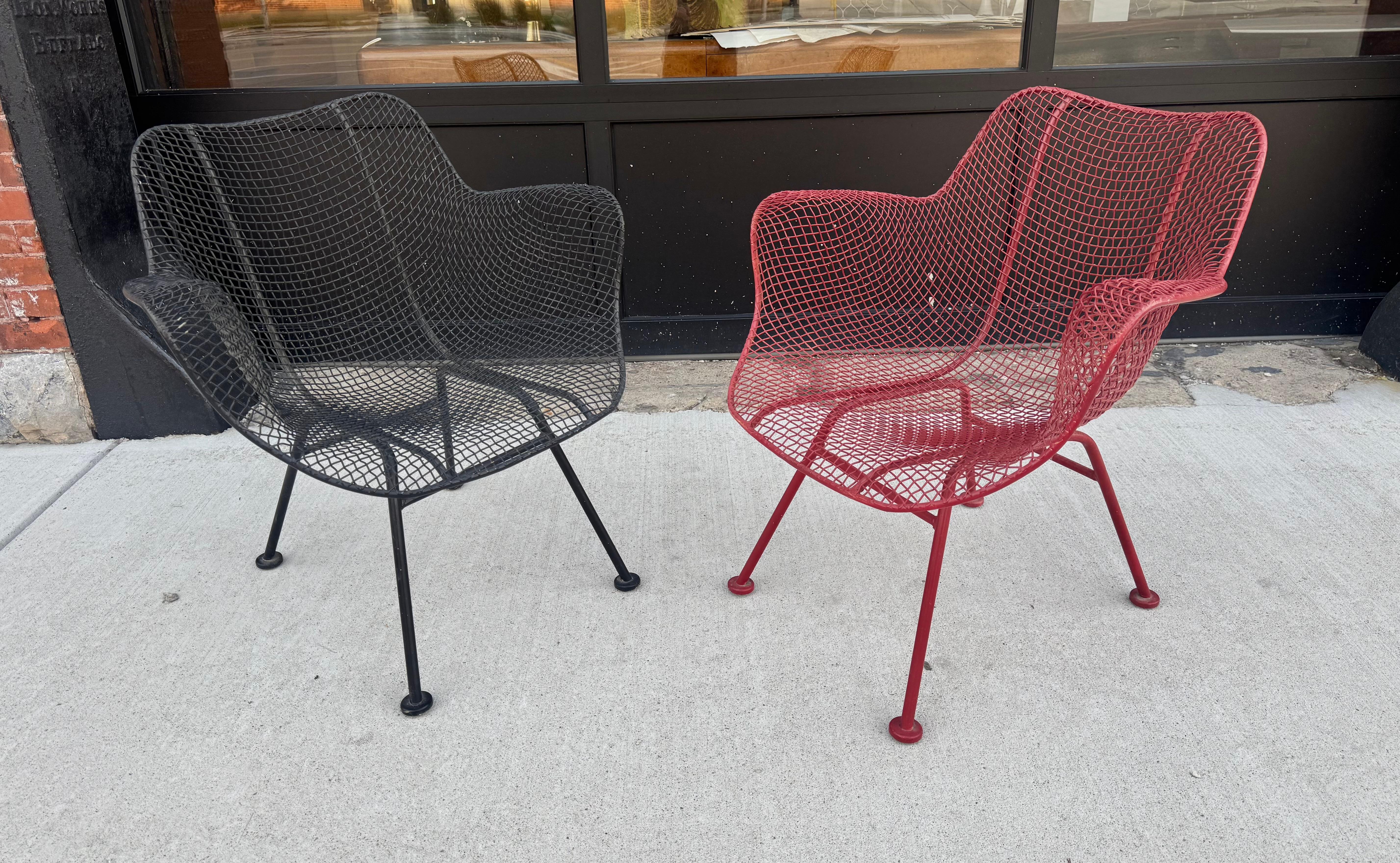 Milieu du XXe siècle Chaises à accoudoirs Russell Woodard pour l'extérieur et l'intérieur en vente