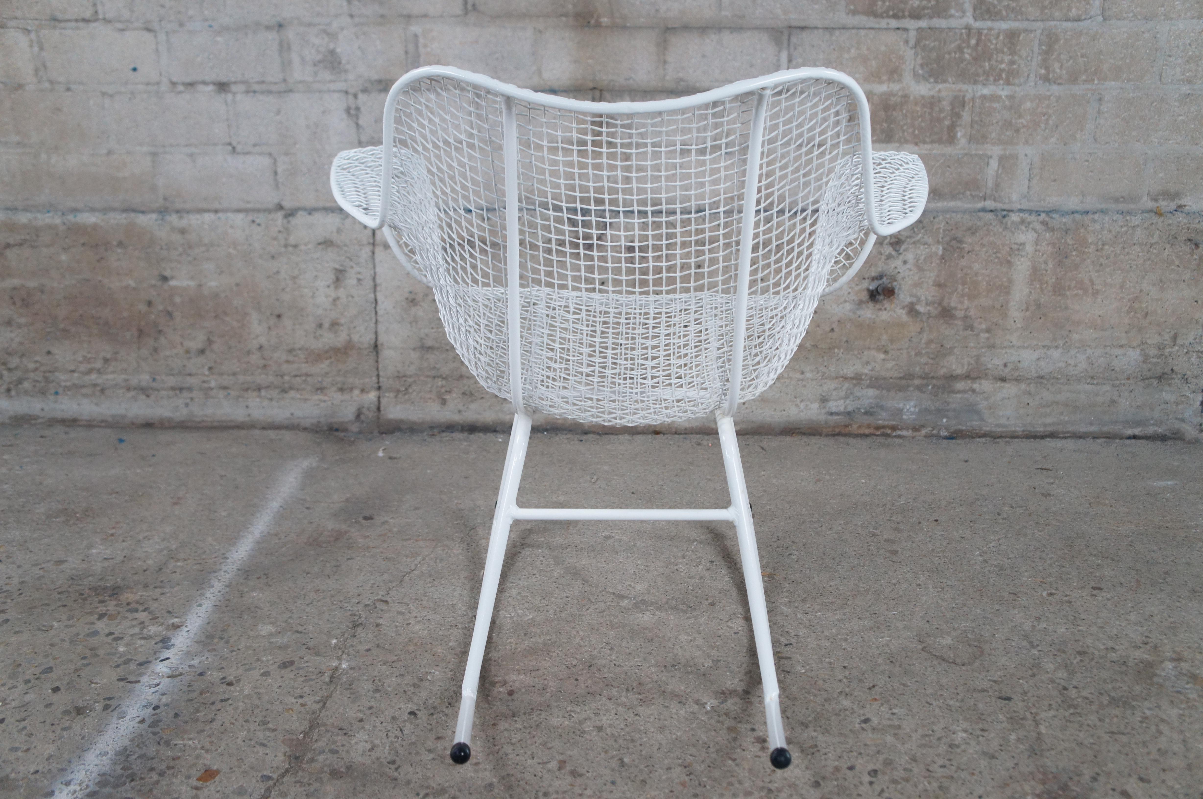 Russell Woodard Mid Century Modern Sculptura Mesh Patio Rocking Arm Chair Rocker For Sale 2