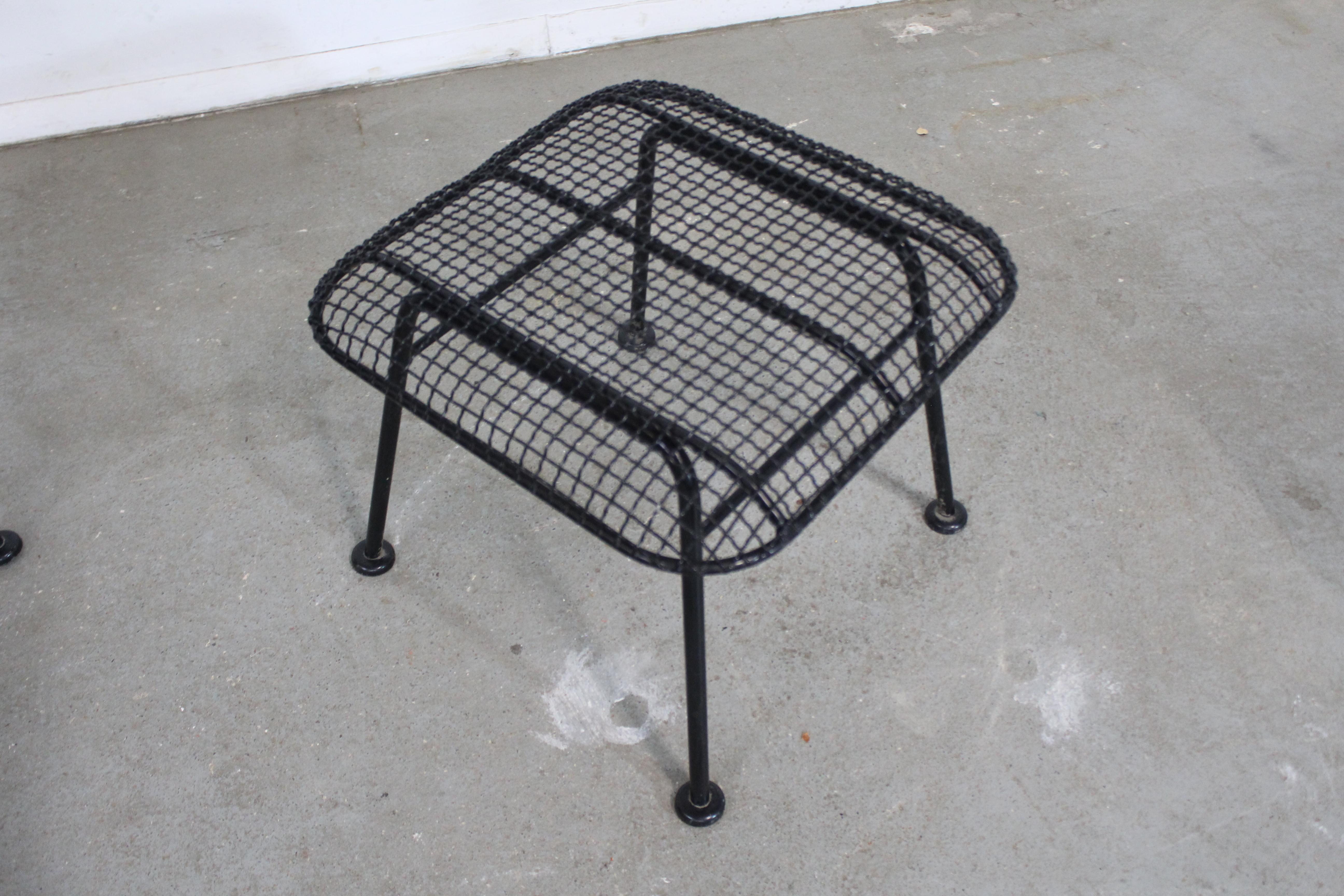 Mid-Century Modern Russell Woodard Sculptura Outdoor Mesh Iron Lounge Chair 1