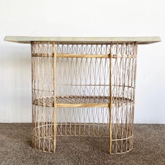 Mid Century Modern Russell Woodard Spun Fiberglass Bar and Stools – 3 Pieces