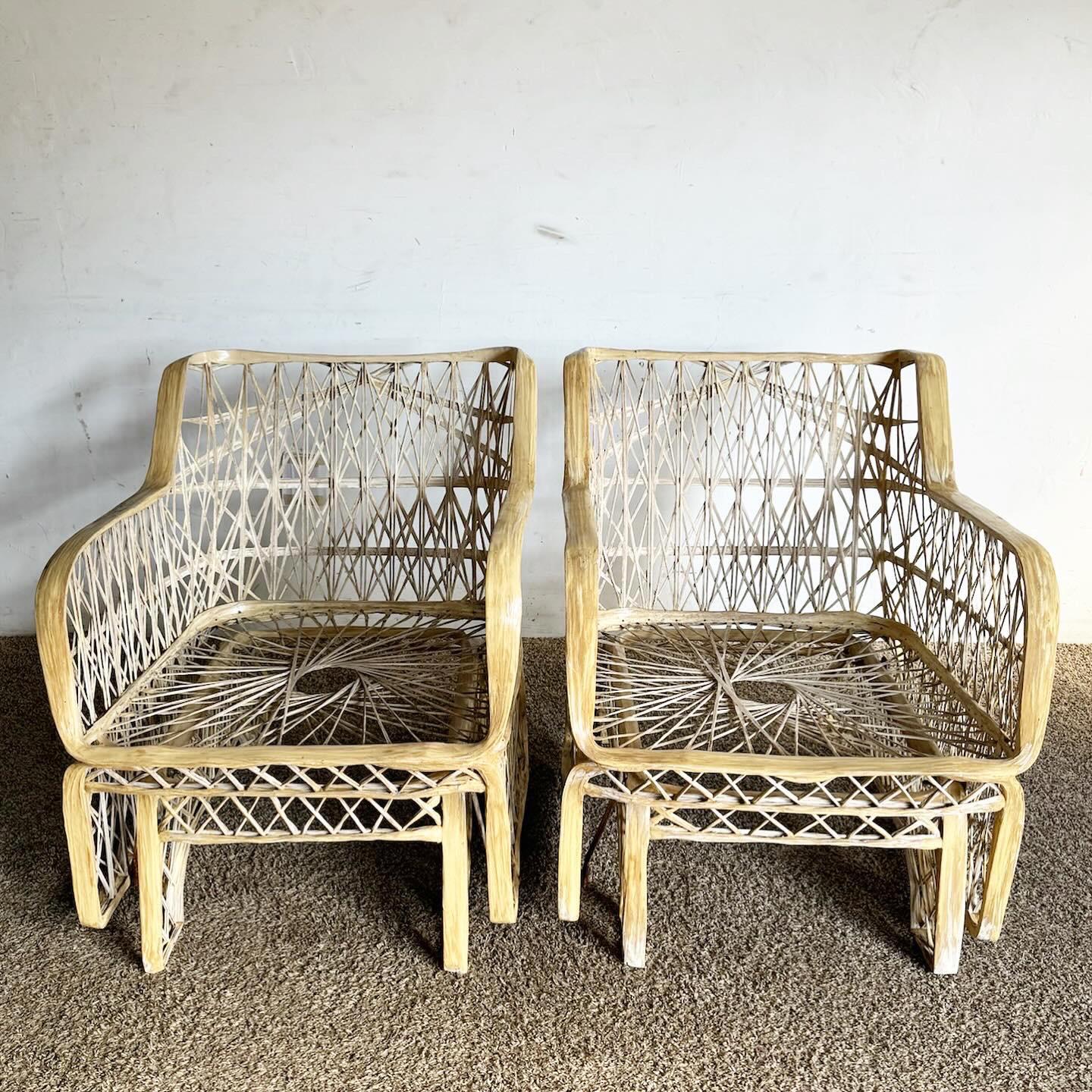 Mid-Century Modern Mid Century Modern Russell Woodard Spun Fiberglass Rocking Lounge Chairs For Sale