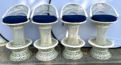 Mid-Century Modern Russell Woodard Spun Fiberglass Stools, Set of 4