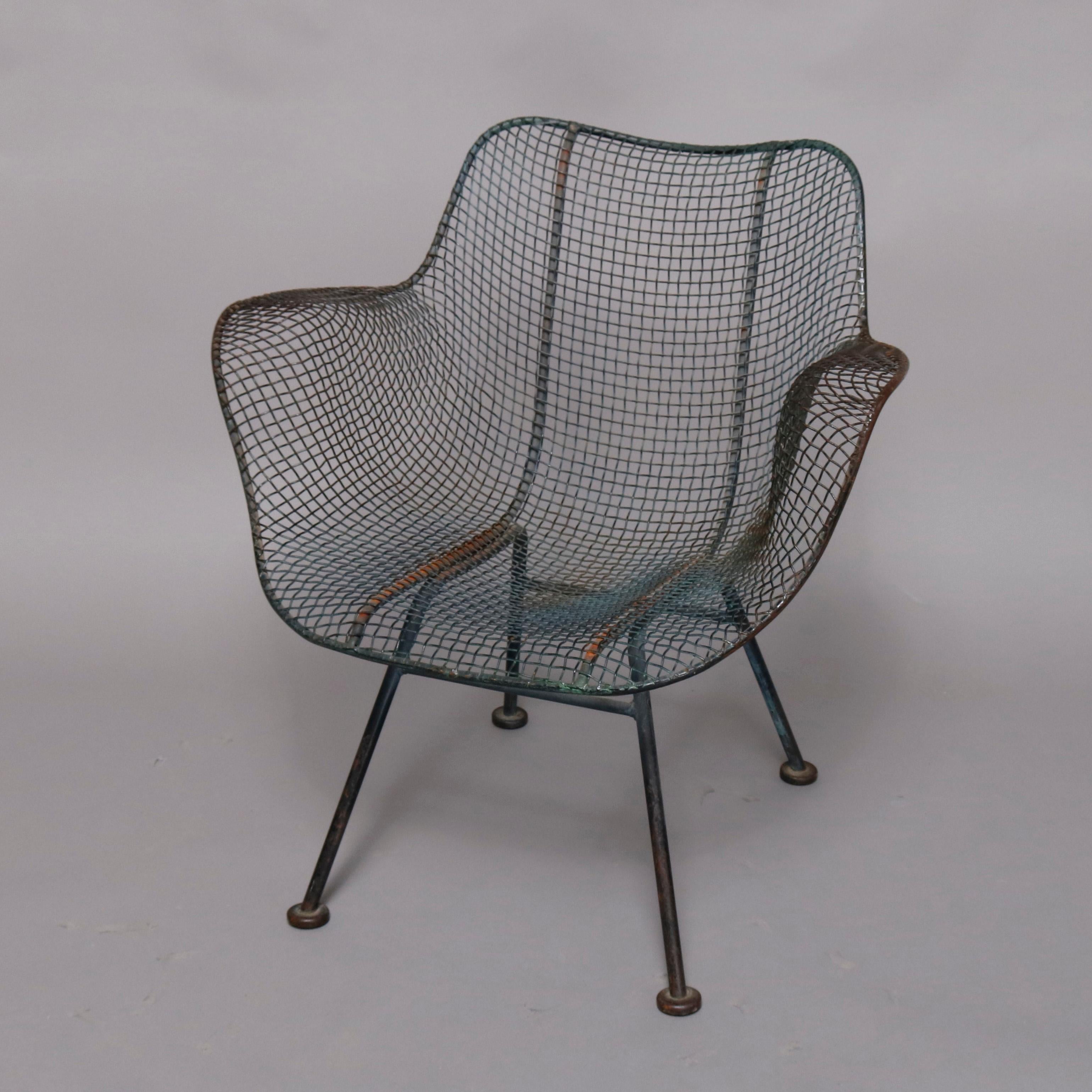 Mid-Century Modern Russell Woodward Mesh and Slate Dining Set, circa 1960 10