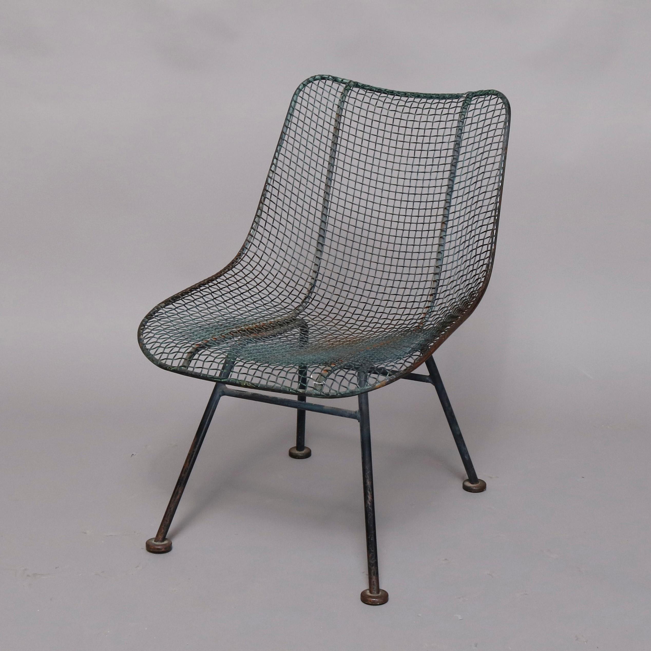 Mid-Century Modern Russell Woodward Mesh and Slate Dining Set, circa 1960 12