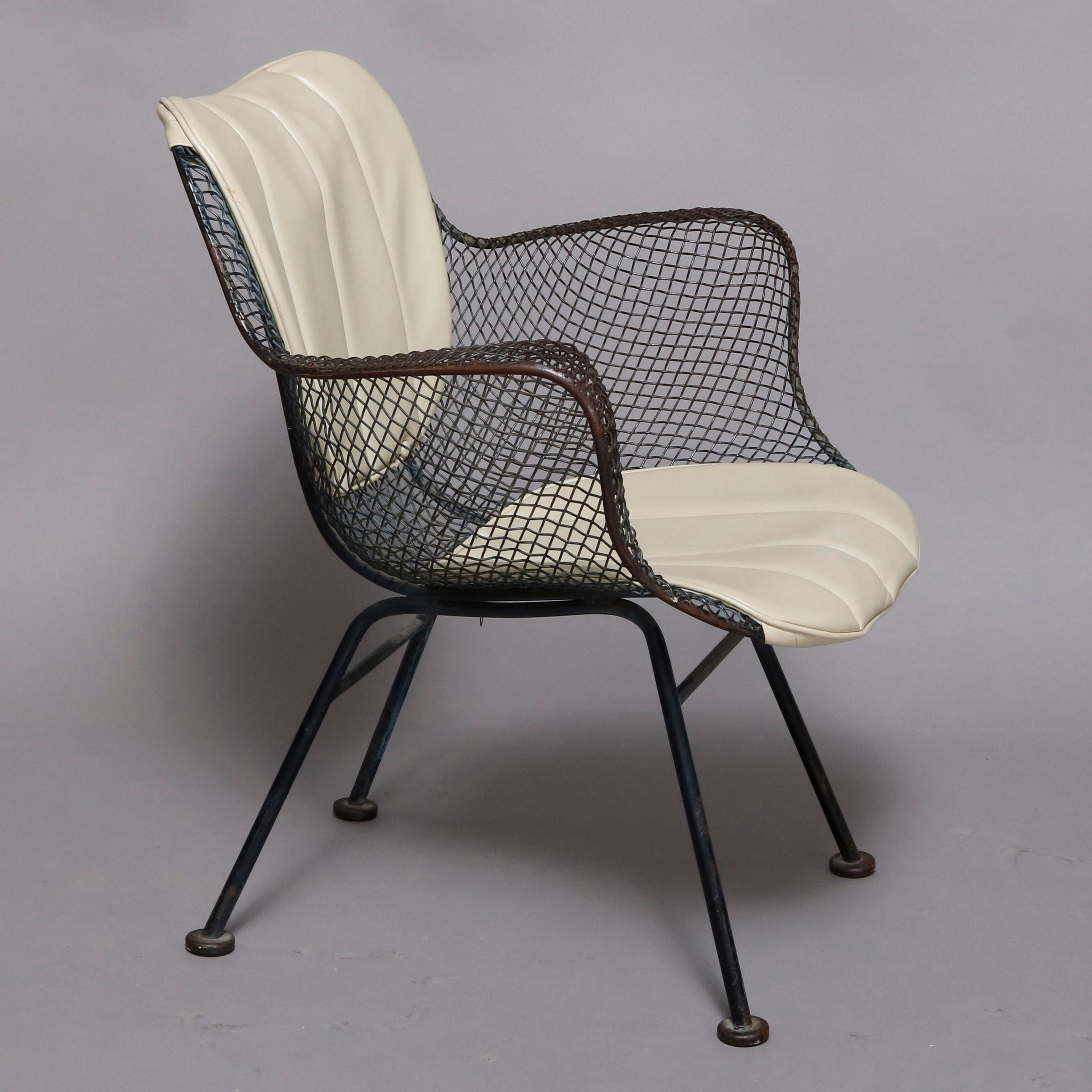 Mid-Century Modern Russell Woodward Mesh and Slate Dining Set, circa 1960 2