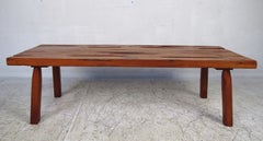 Mid-Century Modern Rustic Live Edge Coffee Table