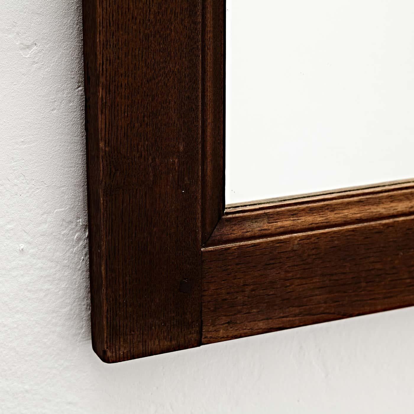 Mid-20th Century Mid-Century Modern Rustic Wood Mirror, circa 1960