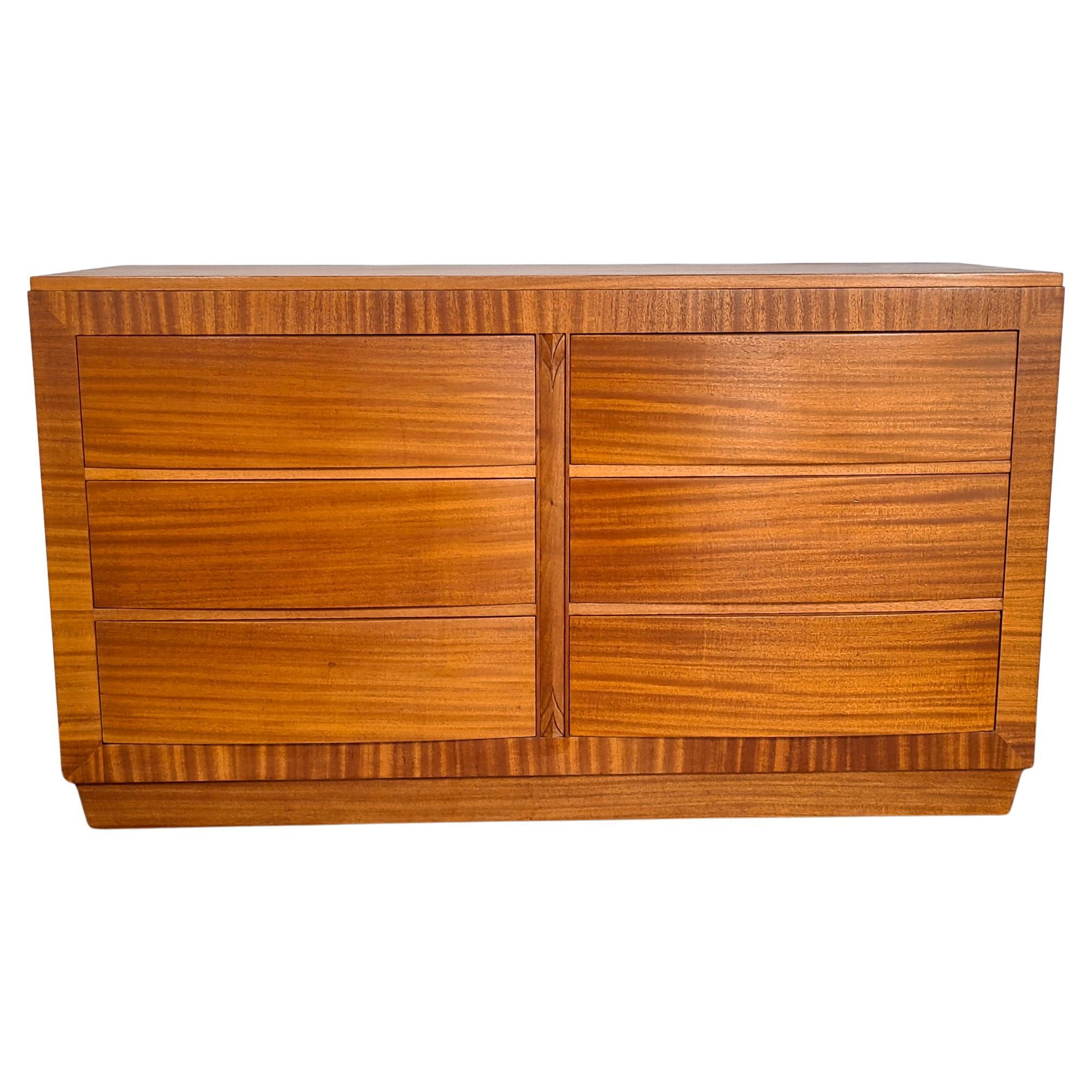 Mid-Century Modern Rway Mahogany Wood Lowboy Dresser For Sale