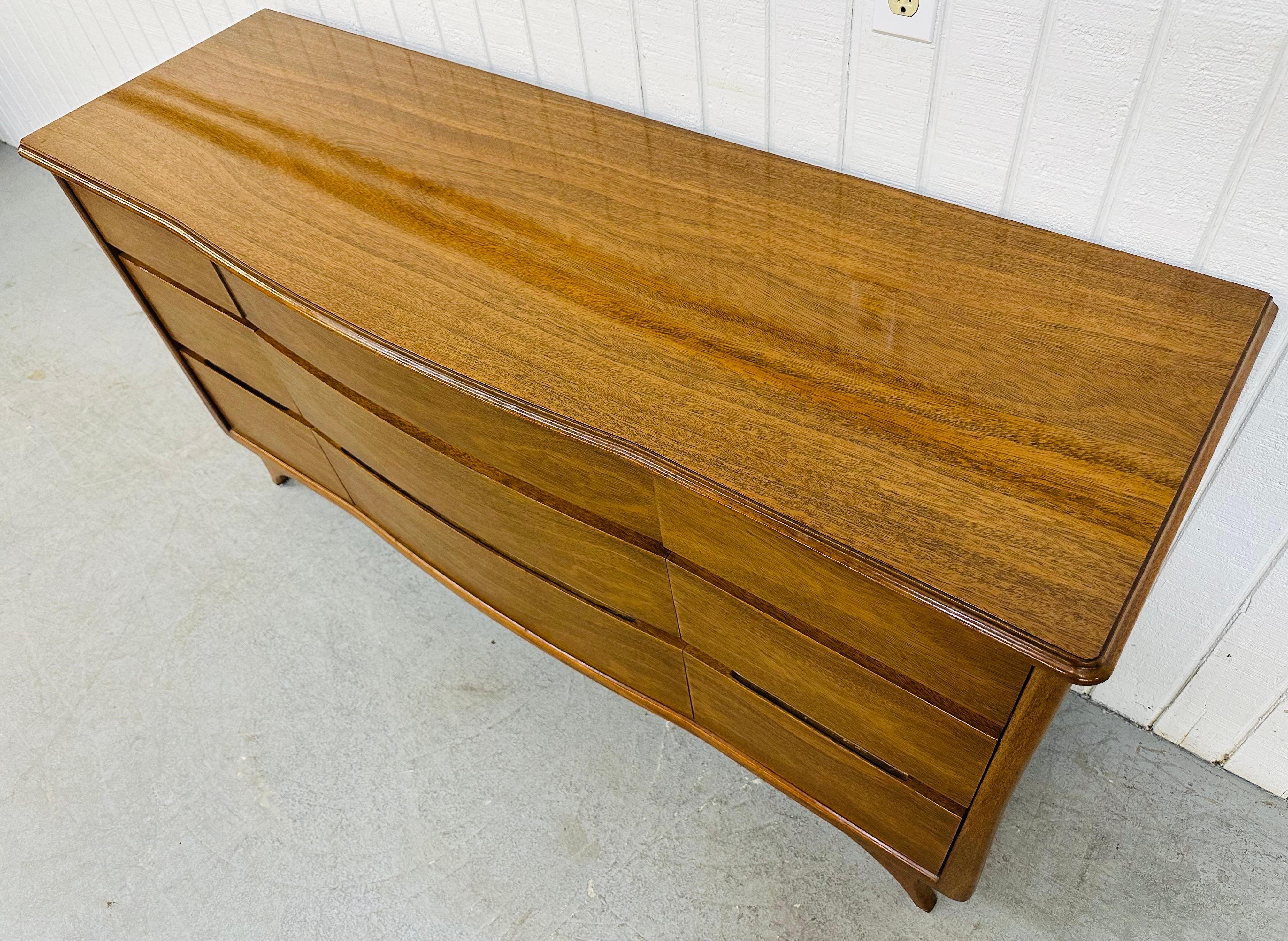 20th Century Mid-Century Modern Rway Walnut Triple Dresser