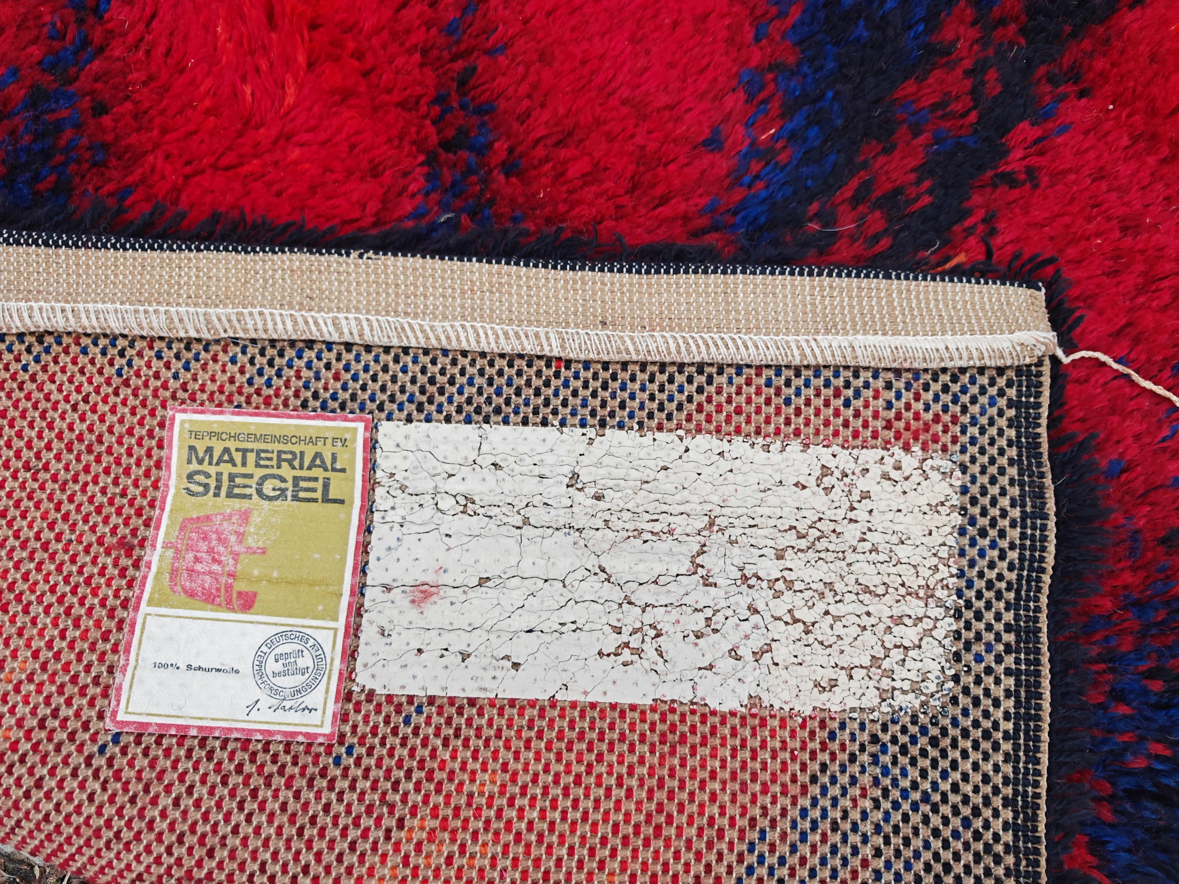 Tappeto Rya di Siegel Teppich, Germania Occidentale, metà del secolo scorso in vendita 3