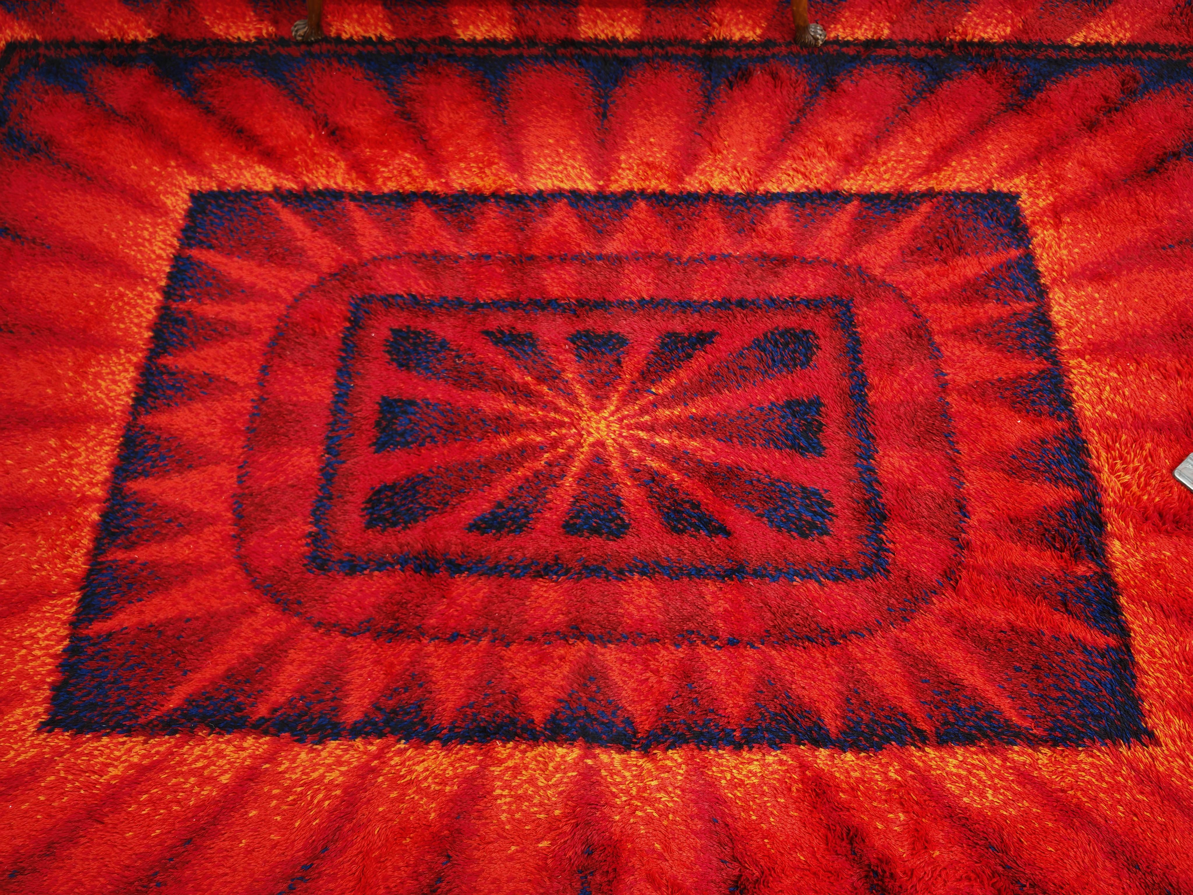 Tappeto Rya di Siegel Teppich, Germania Occidentale, metà del secolo scorso in vendita 5