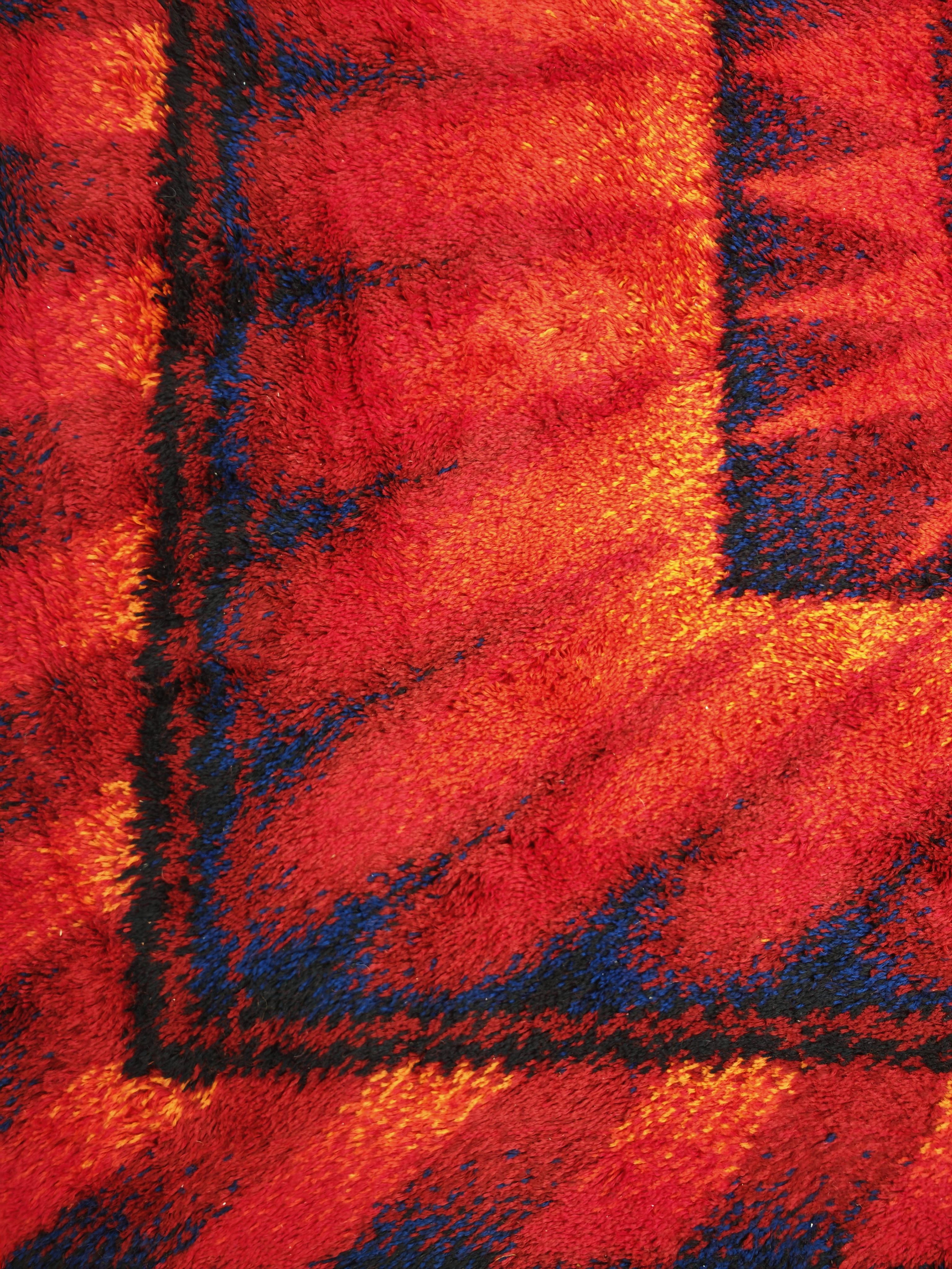 Tappeto Rya di Siegel Teppich, Germania Occidentale, metà del secolo scorso in vendita 6