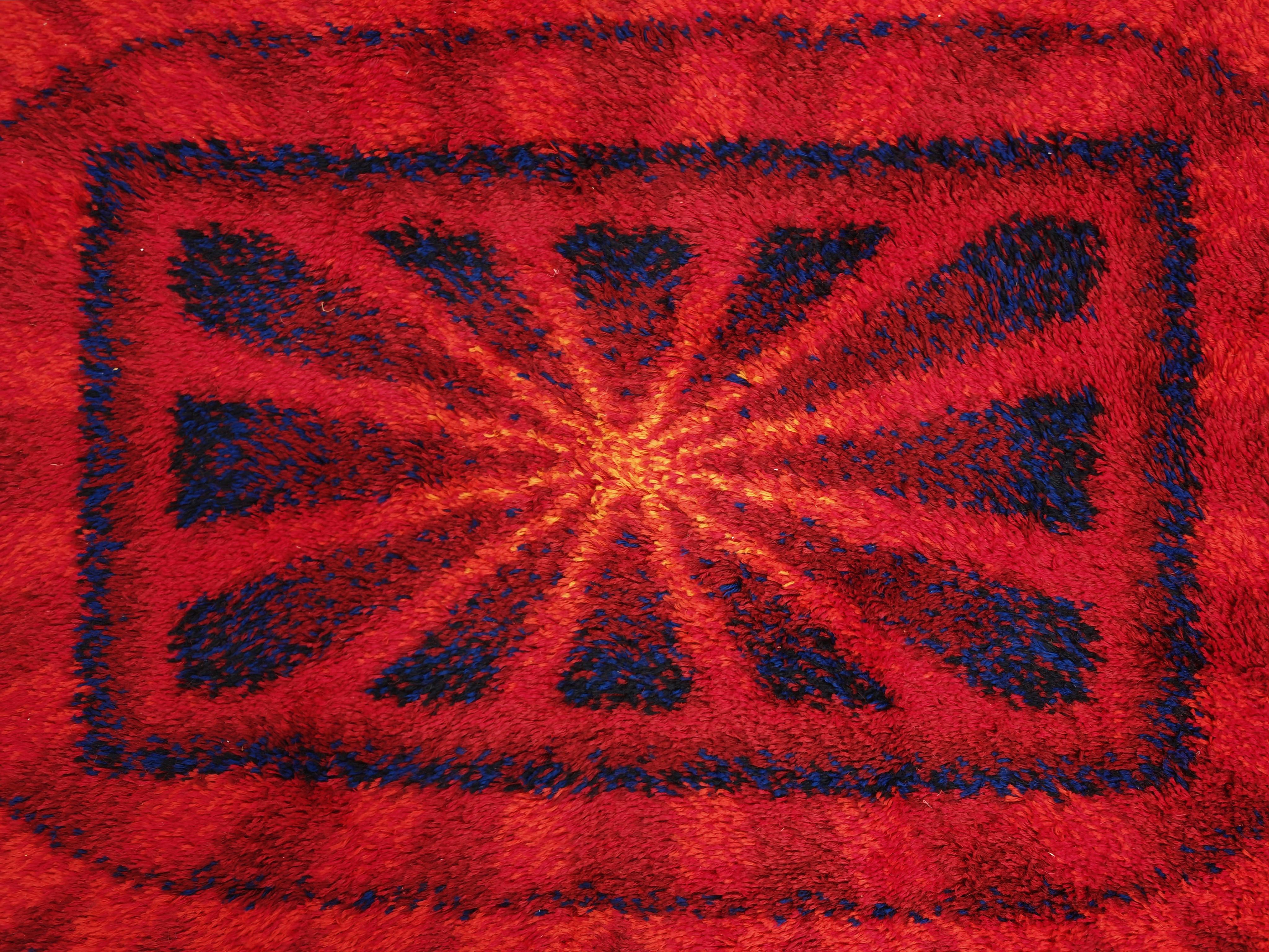 Tappeto Rya di Siegel Teppich, Germania Occidentale, metà del secolo scorso in vendita 7