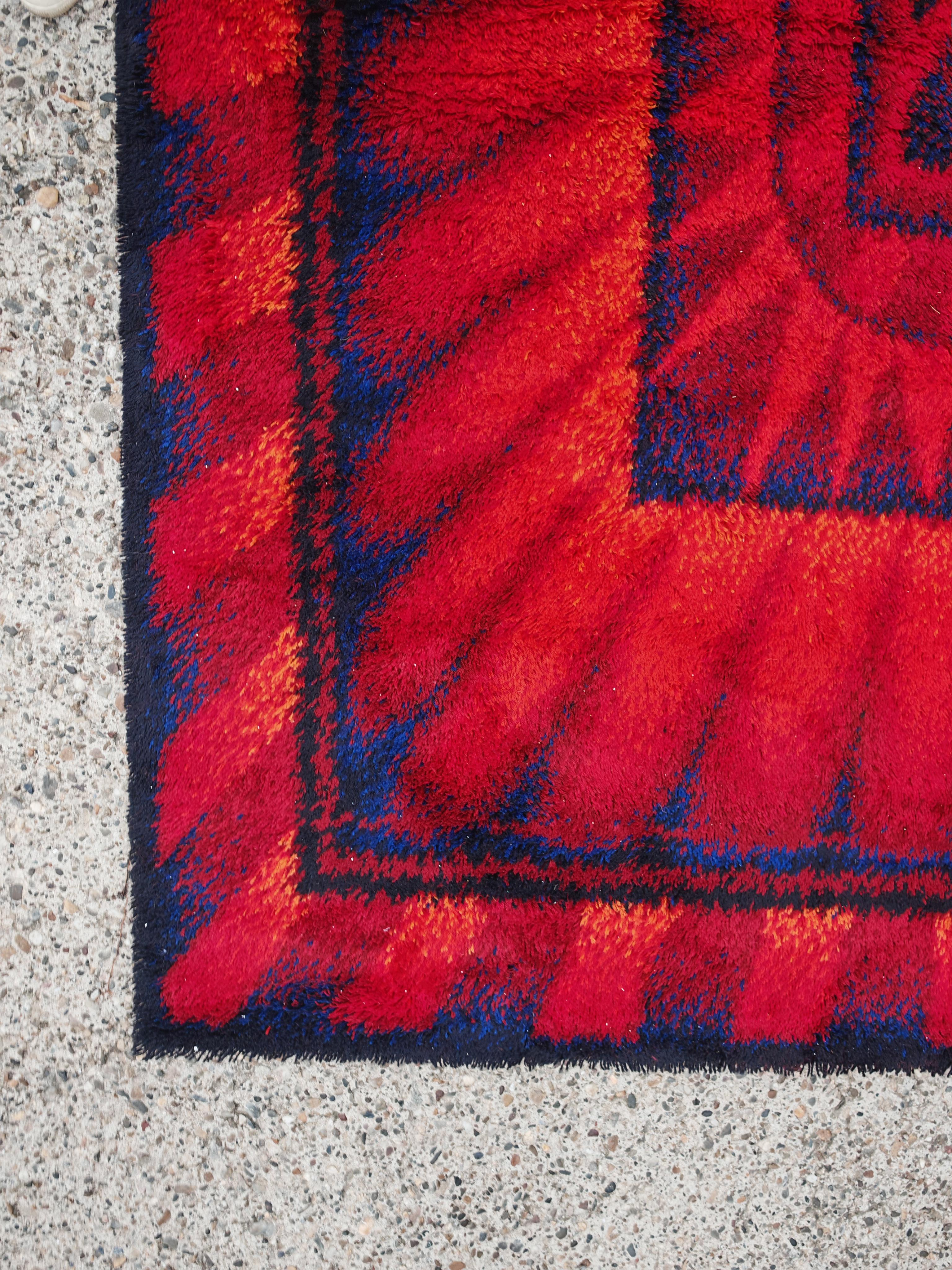 Lana Tappeto Rya di Siegel Teppich, Germania Occidentale, metà del secolo scorso in vendita